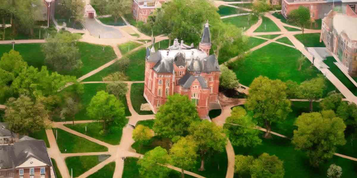DePauw University campus during Spring 2025
