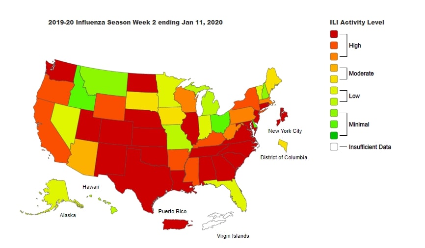流感蔓延48个州