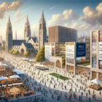 An-artistic-depiction-of-the-Yale-campus-in-2023-showcasing-modern-buildings-students-from-diverse-ethnic-backgrounds-engaging-in-various-activities